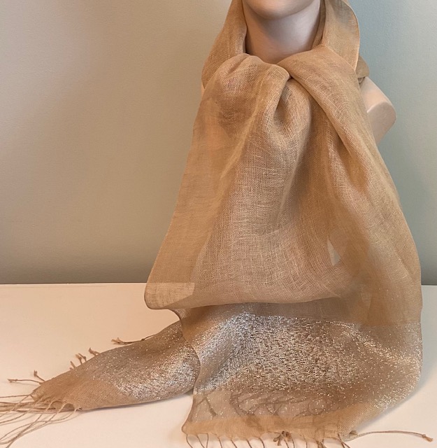 HS Linen/metal scarf